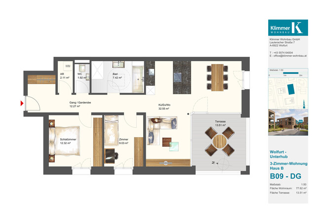Ein Ort zum Leben und Wohlfühlen! 3-Zimmer-Wohnung B09 - DG