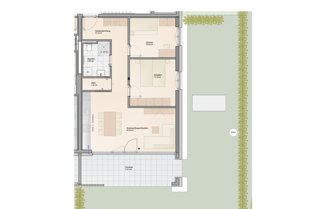 Baustart fixiert! 3-Zimmer Wohnung mit perfektem Süd-Garten (Top B02)