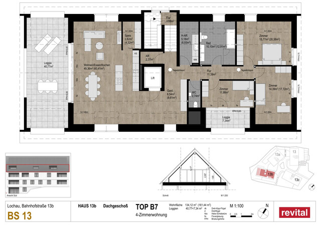 Dachgeschosswohnung mit Seeblick - Wohnen am Funkenweg - Ruhelage im Zentrum - Top B7