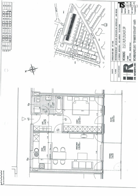 Hard: 2-Zimmer-Wohnung ca. 58 m2 in Hard mit Balkon, Wintergarten inklusive 1 Tiefgaragenplatz
