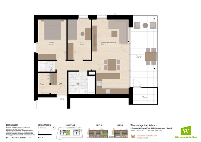 Tolle 3 Zimmerwohnung mit Terrassenvergnügen! (Top 08)