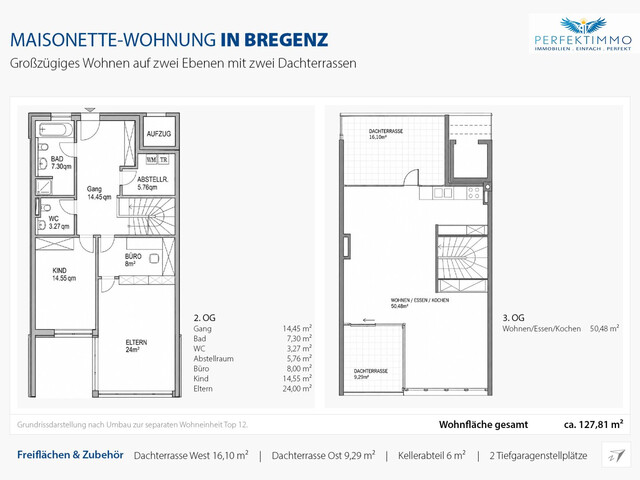3,5-Zimmer-Maisonette mit zwei Dachterrassen