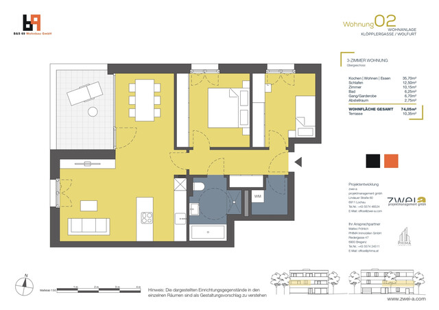 Großzügige 3-Zimmer Ferienwohnung in Wolfurt-Klöpplergasse
