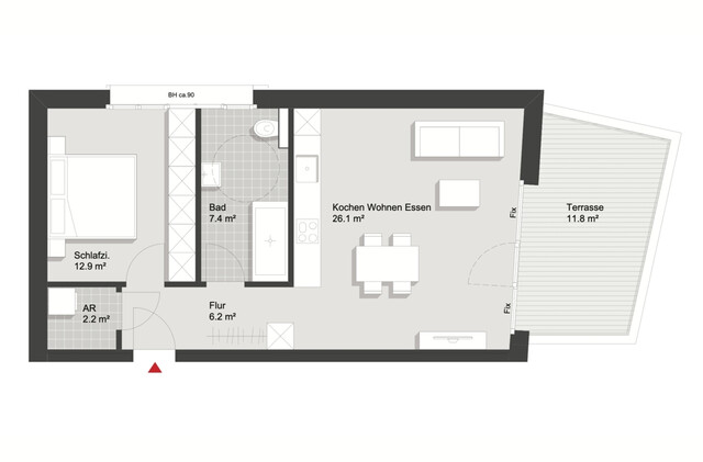 Schöne 2-Zimmerwohnung in der Hörbranzerstraße zu verkaufen (vermietet bis 30.06.2027)