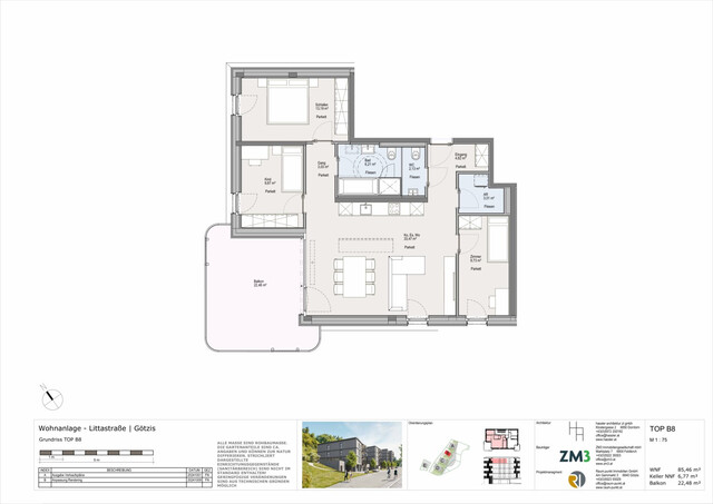 4-Zimmer-Dachgeschosswohnung in Götzis - Top B8