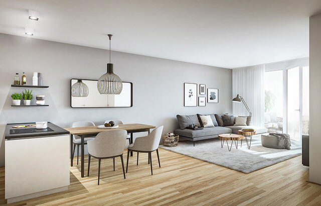 Anlegerhit: Effizient geplante 2-Zimmer Wohnung mit großem Balkon