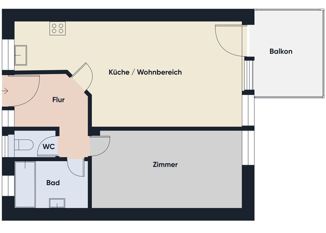 2 Zimmerwohnung für Anleger oder als Starterwohnung