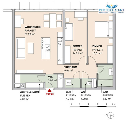 Urban wohnen - zentral gelegene Wohnung nähe Praterstern - Franzensbrückenstraße