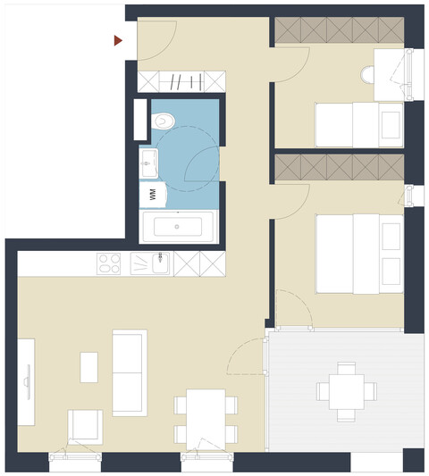 3-Zimmer-Wohnung mit Loggia zu verkaufen (Top 42)