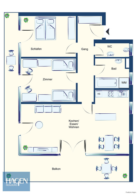 Sonnen-Oase im Herzen von Lustenau - 3 Zimmerwohnung zu vermieten!