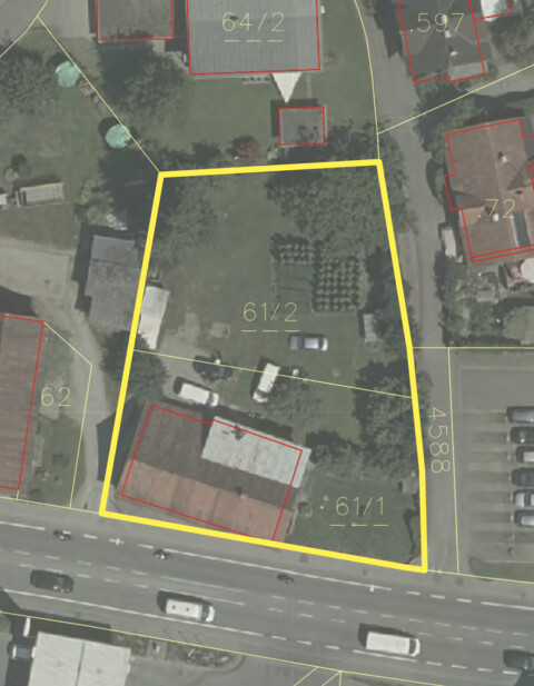 Privatverkauf: Zentrales Baungrundstück mit 1370 m2  in Höchst zu verkaufen