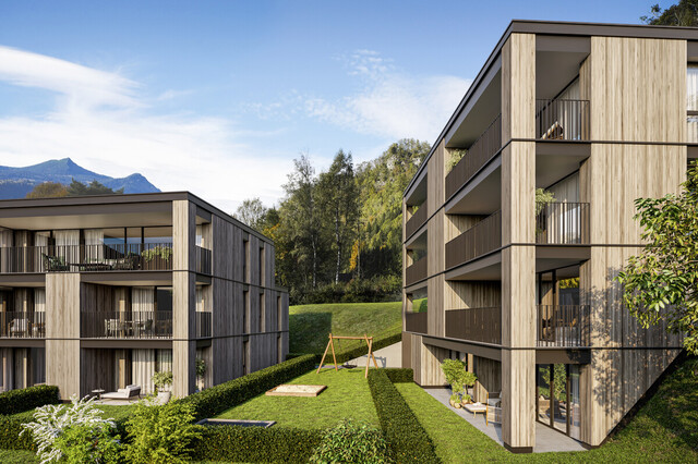 Moderne 3-Zimmer-Dachgeschosswohnung mit Terrasse in grüner Oase