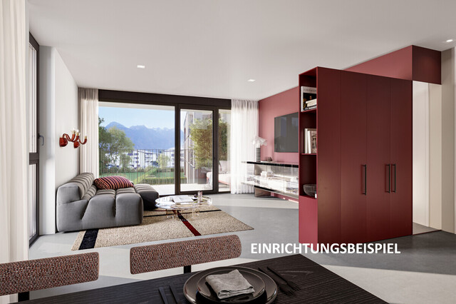 Moderne 3-Zimmer-Dachgeschosswohnung mit Terrasse in grüner Oase