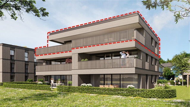 Seltene Gelegenheit: Penthouse mit 123 m² Süd-Terrasse in Wolfurt