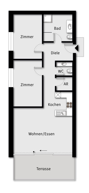 3-Zimmerwohnung mit stilvoller Ausstattung und Terrasse in Koblach