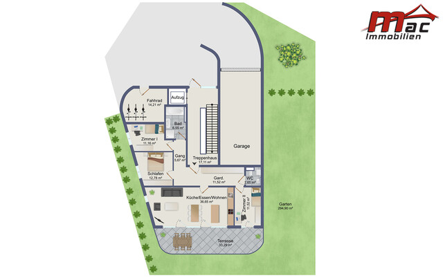 Neubau – Gartenwohnung mit großzügigem Privatgarten in ruhiger Sackgassenlage