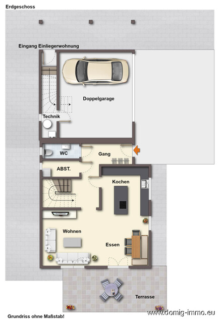 Stilvolles Einfamilienhaus mit Einliegerwohnung, Designausstattung & Traumgarten