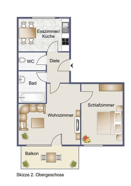 Tolle 2-Zimmer-Wohnung mit Balkon