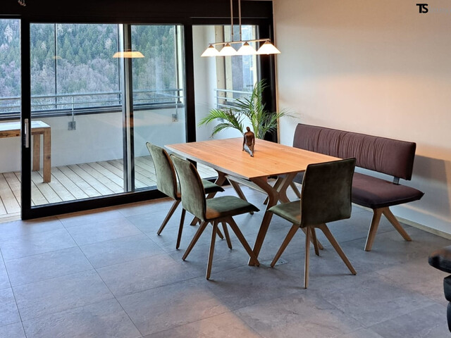 Bürserberg: neuwertige 2-Zimmer-Terrassen-Wohnung ca. 59 m² mit verglaster Panorama-Terrasse ca. 21 m² (Baujahr 2022)