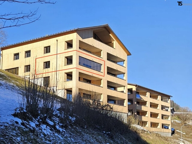 Bürserberg: neuwertige 2-Zimmer-Terrassen-Wohnung ca. 59 m² mit verglaster Panorama-Terrasse ca. 21 m² (Baujahr 2022)