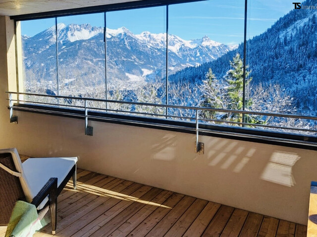 Bürserberg: neuwertige 2-Zimmer-Terrassen-Wohnung ca. 59 m² mit verglaster Panorama-Terrasse ca. 21 m² (Baujahr 2022)