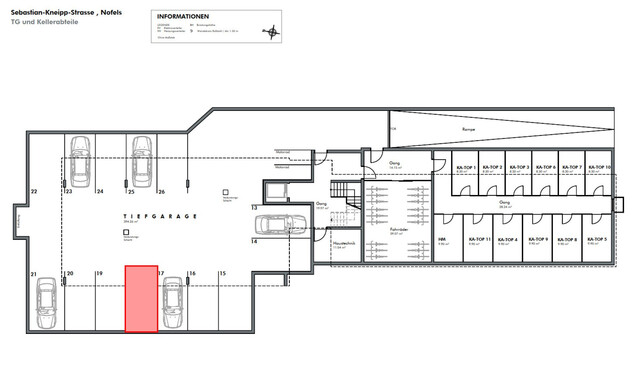 Tiefgaragenstellplatz in Feldkirch/Nofels zu mieten