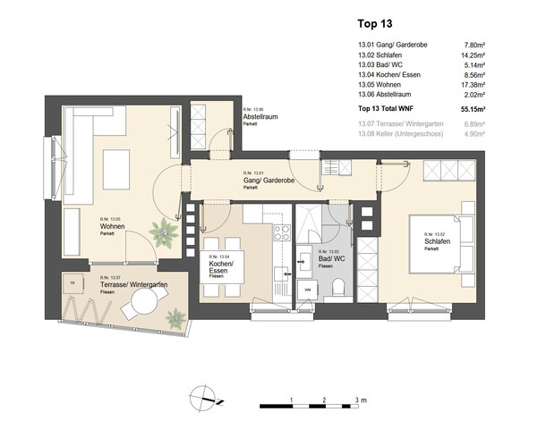 2-Zimmer-Wohnung in ruhiger Lage von Bludenz. Ideal für Anleger. Mit Umbaupotential zur 3-Zi-Whg! Ohne Vermittlungsprovision! 