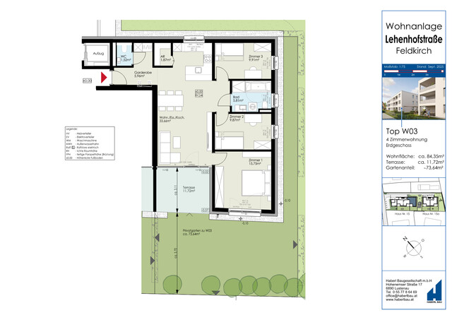 Modern Wohnen -  4 helle Wohlfühlräume und Outdoor- Plus  