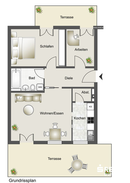 Tolle Dachgeschoss-Wohnung mit zwei Terrassen!