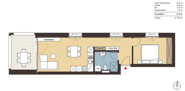 "ohne Provision" NEUBAU/ERSTBEZUG 2 Zimmer Wohnung mit Balkon in ruhiger Lage