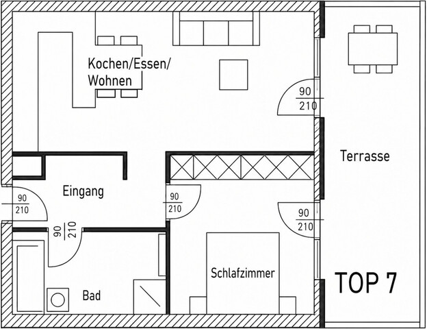 2-Zimmer-Wohnung mit Terrasse in Rankweil | Nähe Bahnhof