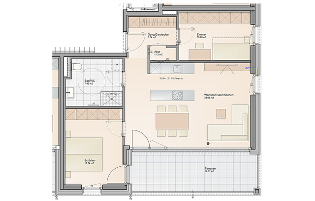 3-Zimmer Wohnung | große Sonnenterrasse (Top C05)