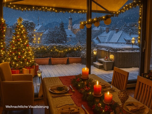 Exklusive Penthouse-Maisonette mit 100 m² Dachterrasse und Alpenpanorama!