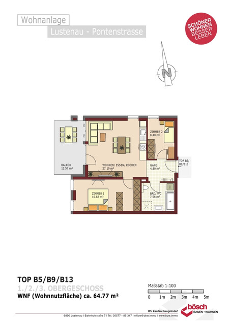 Neuwertige 3-Zimmer-Wohnung zentrumsnah