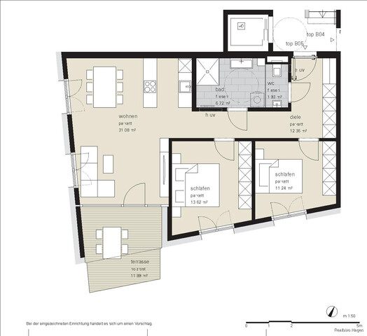 Neubau im Zentrum - Top B.05
3-Zimmerwohnung im 1. OG
ATTRAKTIVE FINANZIERUNG
