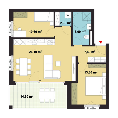 3-Zimmer-Terrassenwohnung | C03