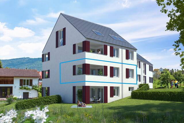 Ruhige 2-Zi-Wohnung mit Blick ins Grüne