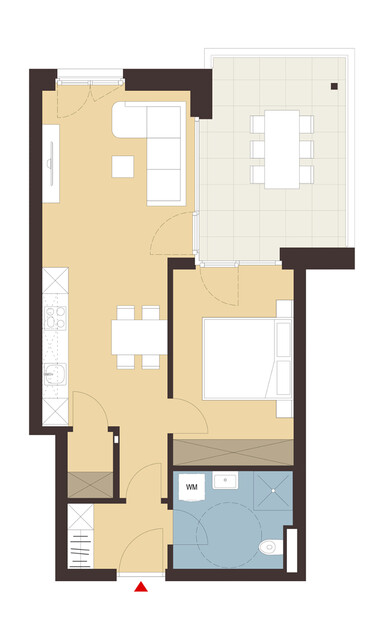 2-Zimmerwohnung mit Terrasse | Top 06