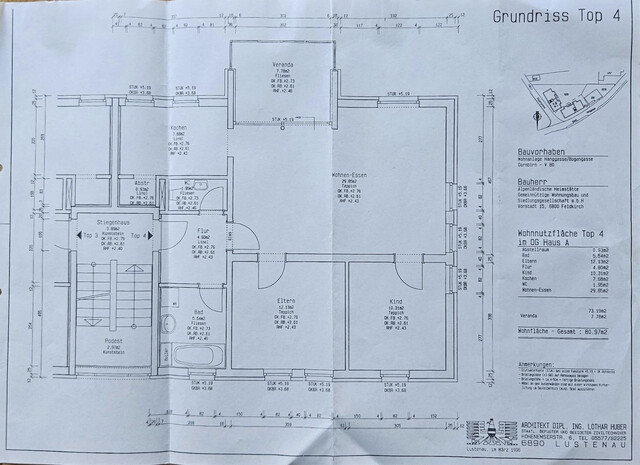 Helle 3-Zimmer-Wohnung, 1. OG  in Top-Lage in Dornbirn – provisionsfrei!