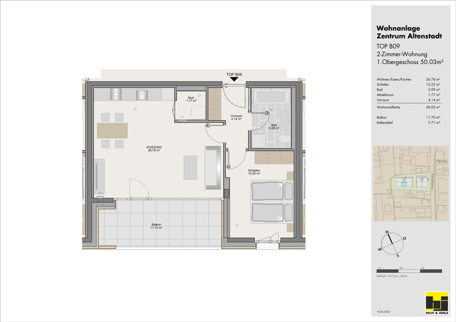 2-Zimmer-Terrassenwohnung