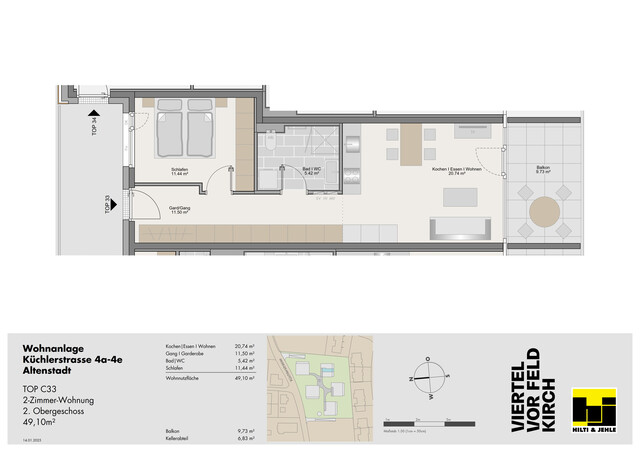 2-Zimmer-Terrassenwohnung