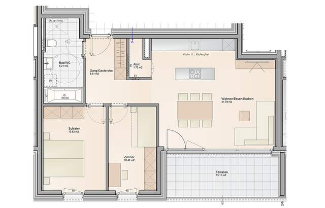 3-Zimmer Wohnung mit herrlicher Terrasse (Top B04)