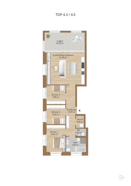 Helle 4-Zimmer-Wohnung für gehobene Ansprüche