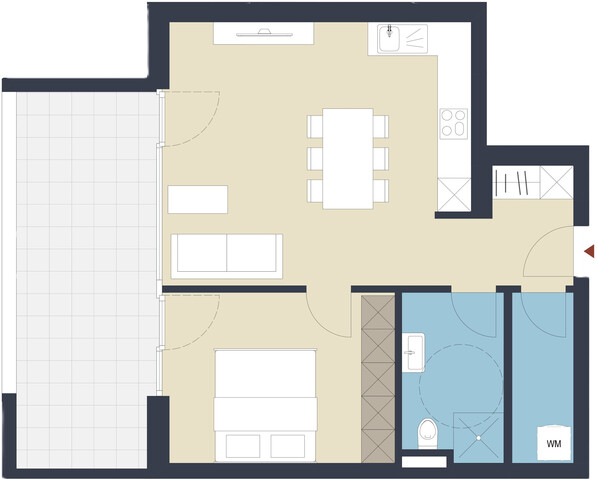 2 ZIMMER WOHNUNG MIT BALKON ZU VERKAUFEN