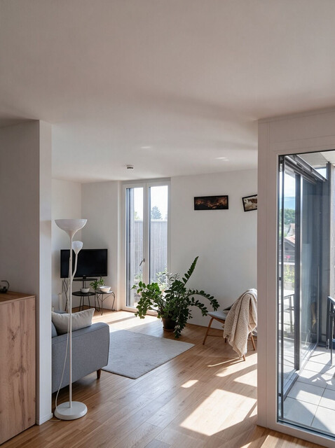 Penthouse über den Dächern von Lustenau. 63 m² Wohnraum. 72 m² Dachterrasse.