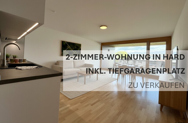 PRIVATVERKAUF: 2-Zimmer-Wohnung in Hard inkl. Tiefgaragenplatz