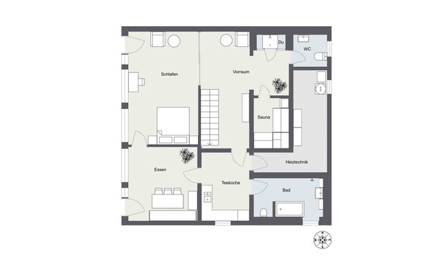 Edles Ferienhaus über dem Rheintal