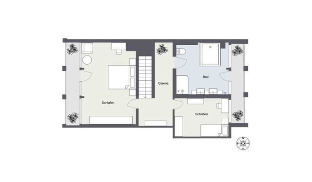 Edles Ferienhaus über dem Rheintal