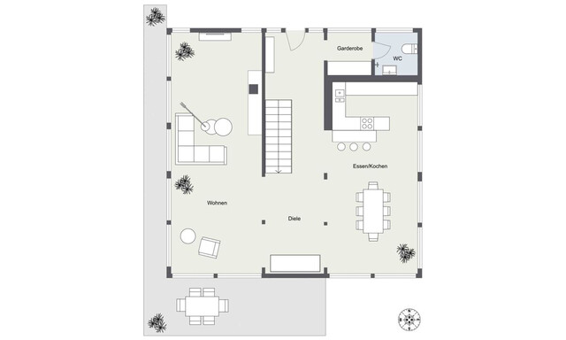 Edles Ferienhaus über dem Rheintal