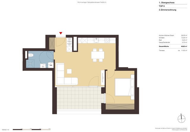 Neue 2 Zimmerwohnung in Feldkirch Gisingen